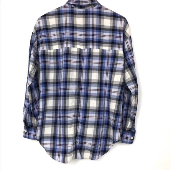Old Navy Boyfriend Flannel Plaid Sz XS - Picture 2 of 8